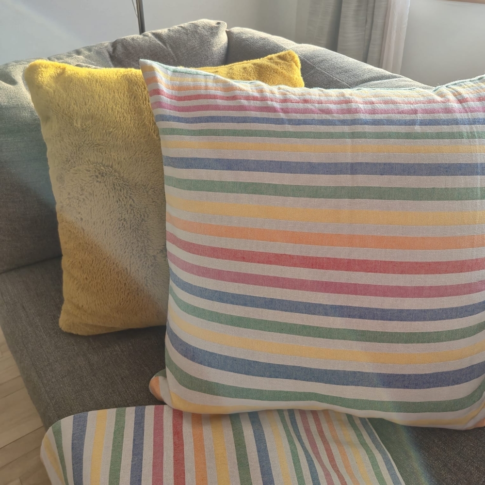 Charming Antonio Salgado Striped Cushion Covers